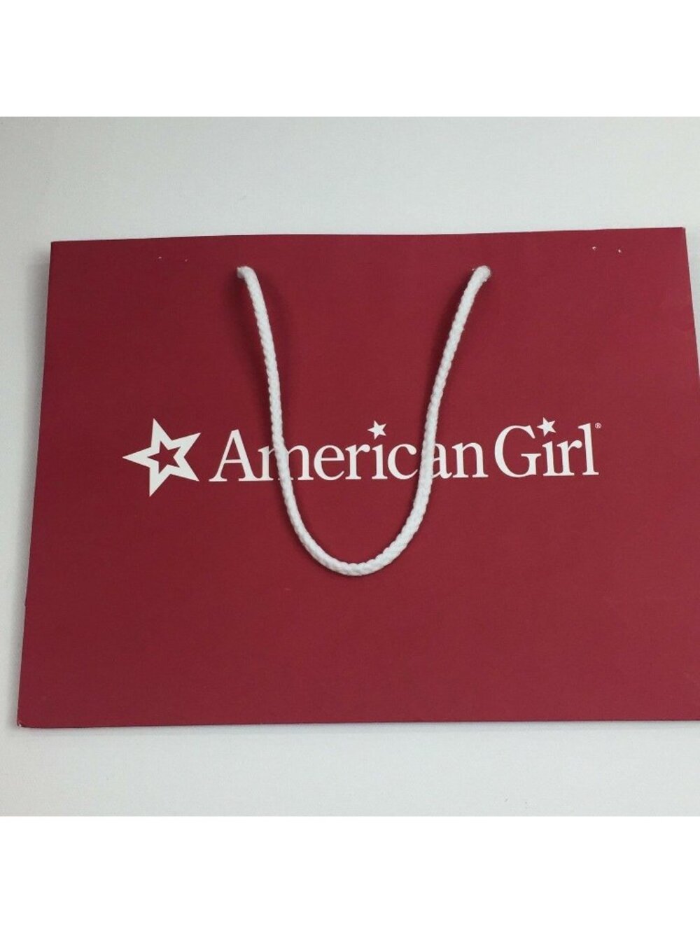 AG American Girl Set 2 Red Small Shopping Bags Star Logo